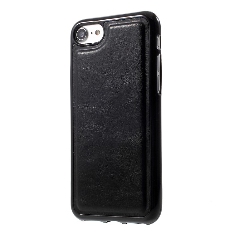 2-in-1 Split Leather Magnetic Wallet Shell for iPhone 7 with Removable Phone Case Inside - Black-9