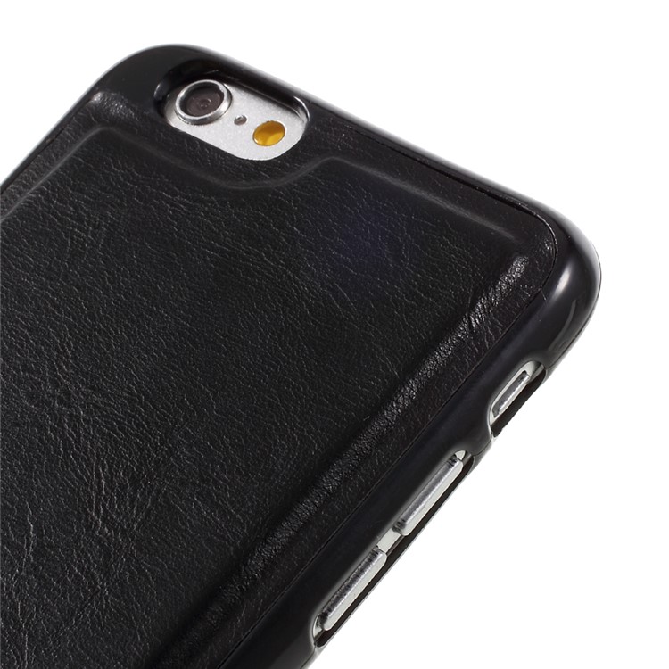 2-in-1 Magnetic Split Leather Wallet Flip Shell for iPhone 6s/6 4.7 with Removable Inner Case - Black-14