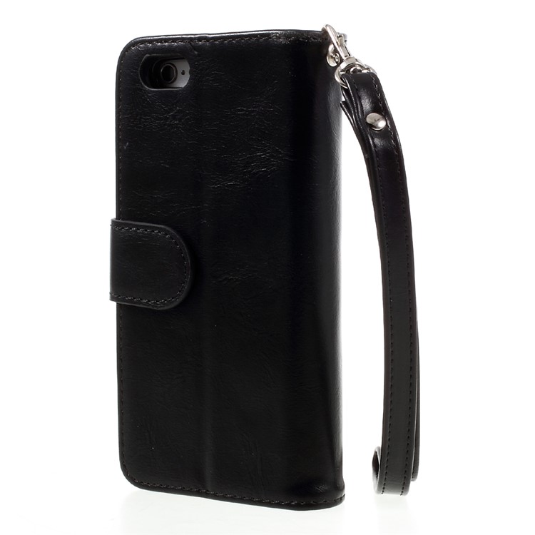 2-in-1 Magnetic Split Leather Wallet Flip Shell for iPhone 6s/6 4.7 with Removable Inner Case - Black-2