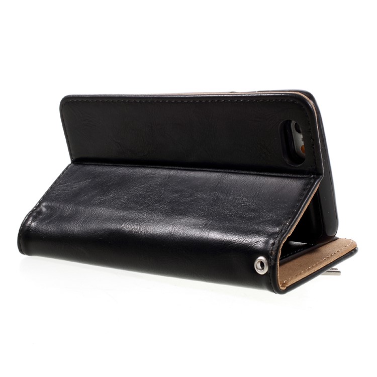 2-in-1 Magnetic Split Leather Wallet Flip Shell for iPhone 6s/6 4.7 with Removable Inner Case - Black-5