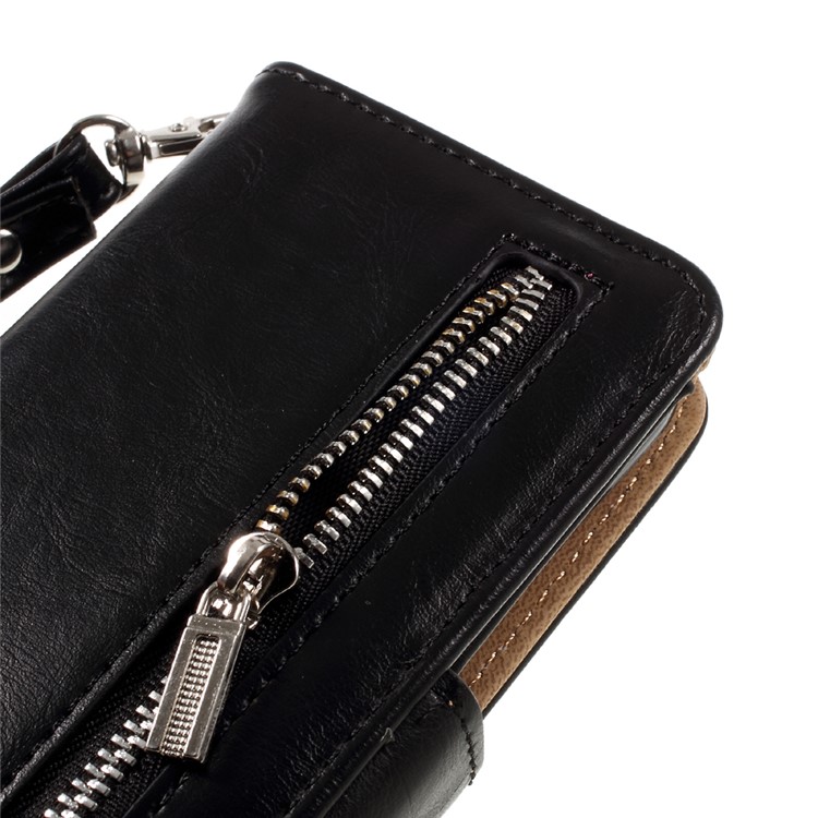 2-in-1 Magnetic Split Leather Wallet Flip Shell for iPhone 6s/6 4.7 with Removable Inner Case - Black-7