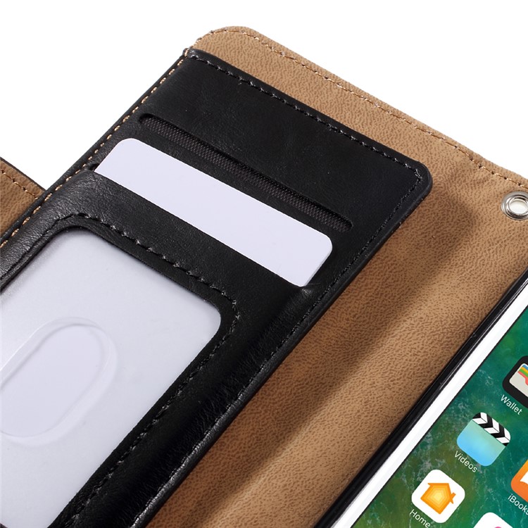 2-in-1 Magnetic Wallet Split Leather Case for iPhone 6s Plus / 6 Plus with Inner TPU Back Cover - Black-9