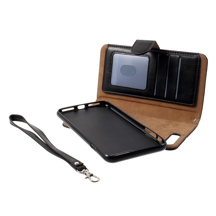 2-in-1 Magnetic Split Leather Wallet Case for iPhone 7 Plus with Removable Inner Case - Black-11