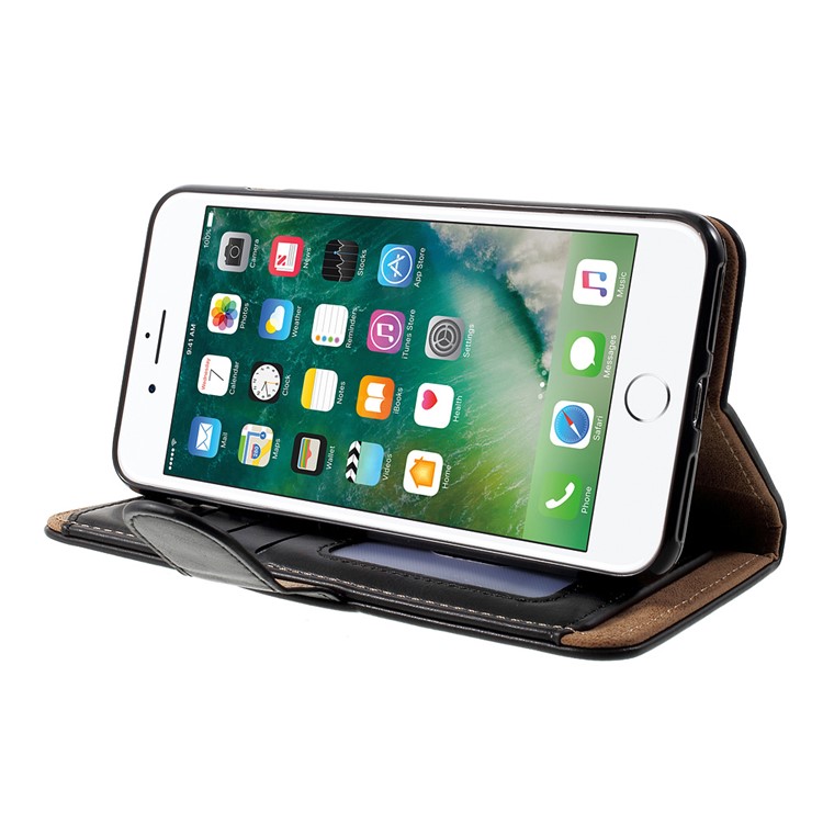 2-in-1 Magnetic Split Leather Wallet Case for iPhone 7 Plus with Removable Inner Case - Black-3