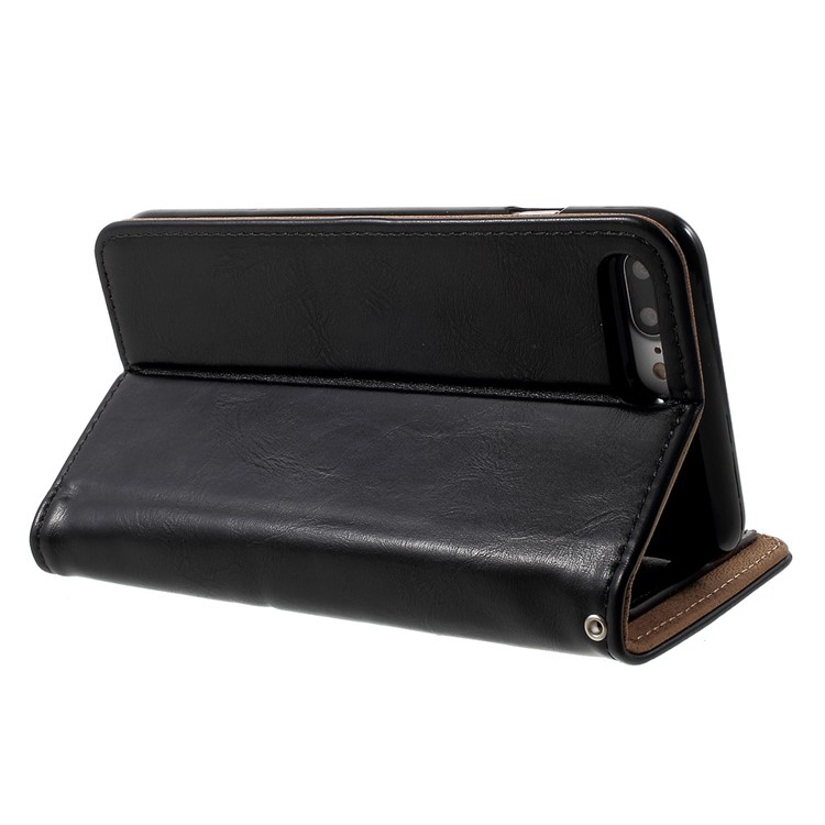 2-in-1 Magnetic Split Leather Wallet Case for iPhone 7 Plus with Removable Inner Case - Black-4