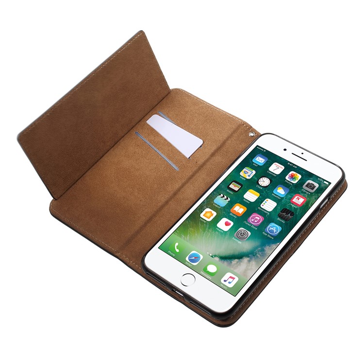 2-in-1 Magnetic Split Leather Wallet Case for iPhone 7 Plus with Removable Inner Case - Black-6