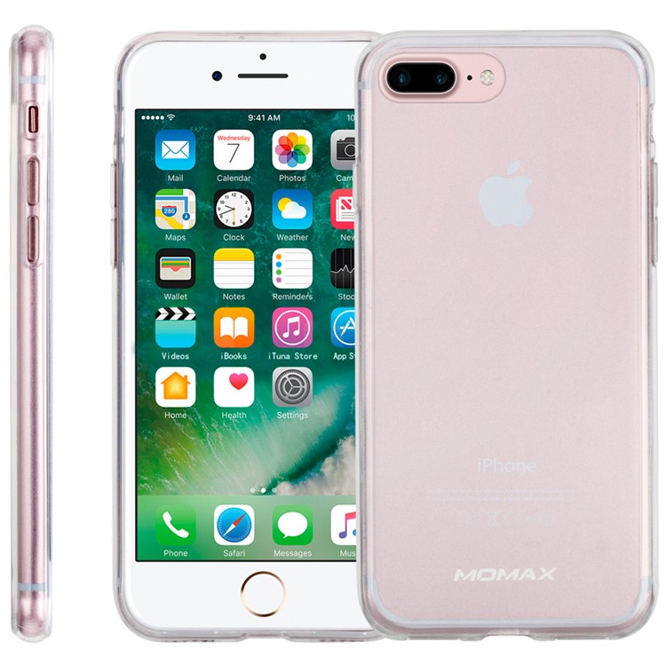 MOMAX Gradient Crystal Clear Phone Case for iPhone 7 Plus (PC + TPU Edges) - Transparent-1