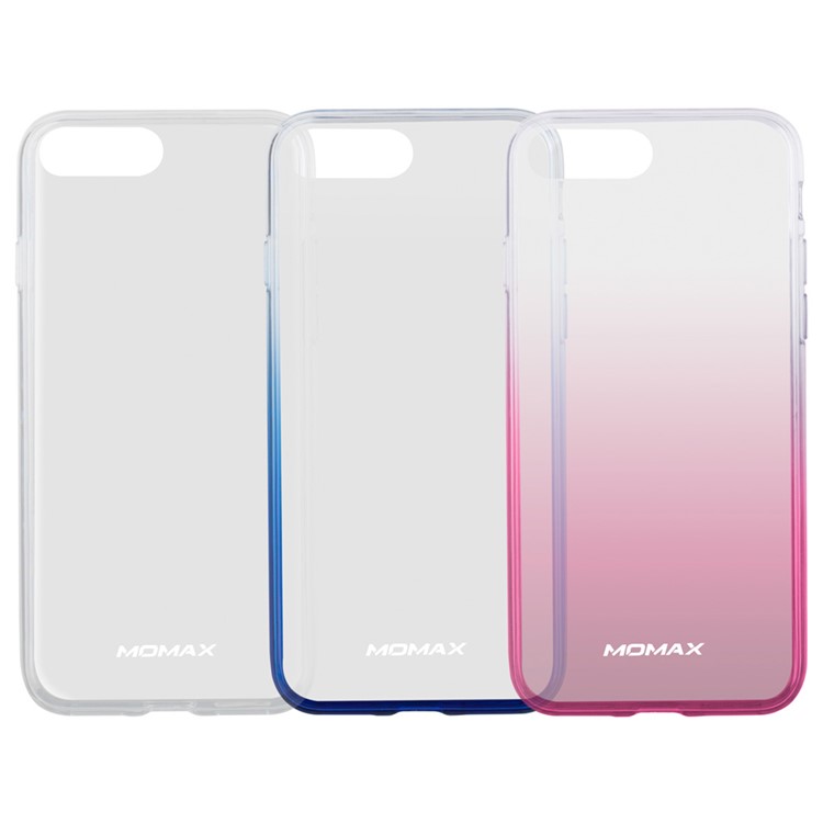 MOMAX Gradient Crystal Clear Phone Case for iPhone 7 Plus (PC + TPU Edges) - Transparent-10