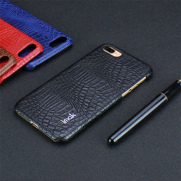 IMAK Ruiyi Series for iPhone 7 Plus Crocodile Leather Coated PC Phone Cover - Black-11