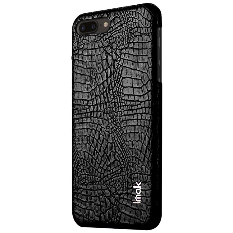 IMAK Ruiyi Series for iPhone 7 Plus Crocodile Leather Coated PC Phone Cover - Black-2