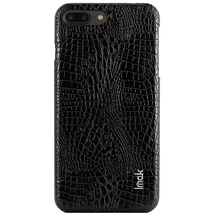 IMAK Ruiyi Series for iPhone 7 Plus Crocodile Leather Coated PC Phone Cover - Black-6