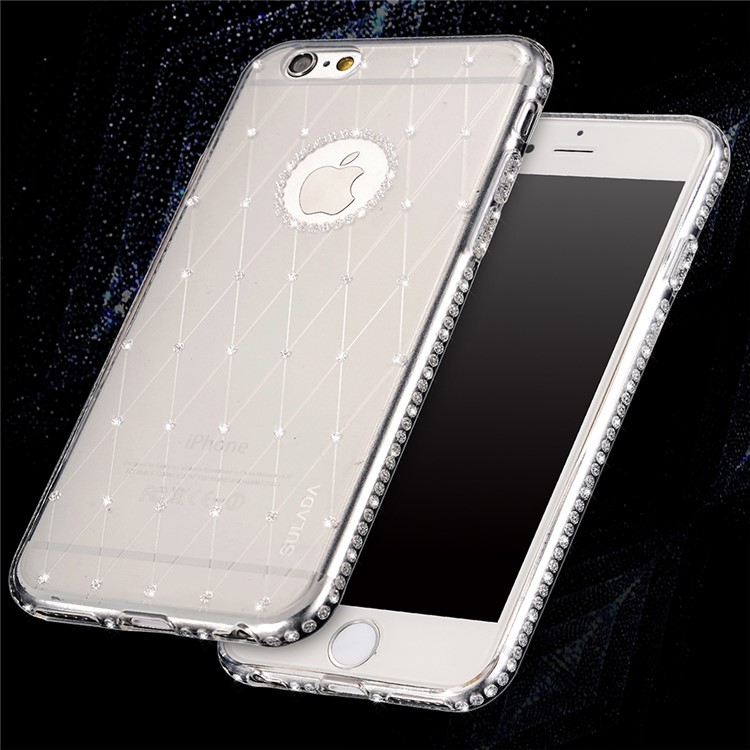 SULADA Rhinestone Decoration Cell Phone Case (TPU) for iPhone 6s / 6 4.7-inch - Transparent-1