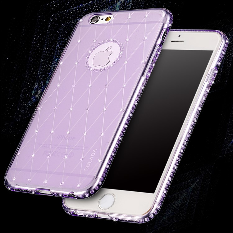 

SULADA Flexible Cell Phone Shell with Rhinestone Decoration (TPU) for iPhone 6s Plus/6 Plus - Purple