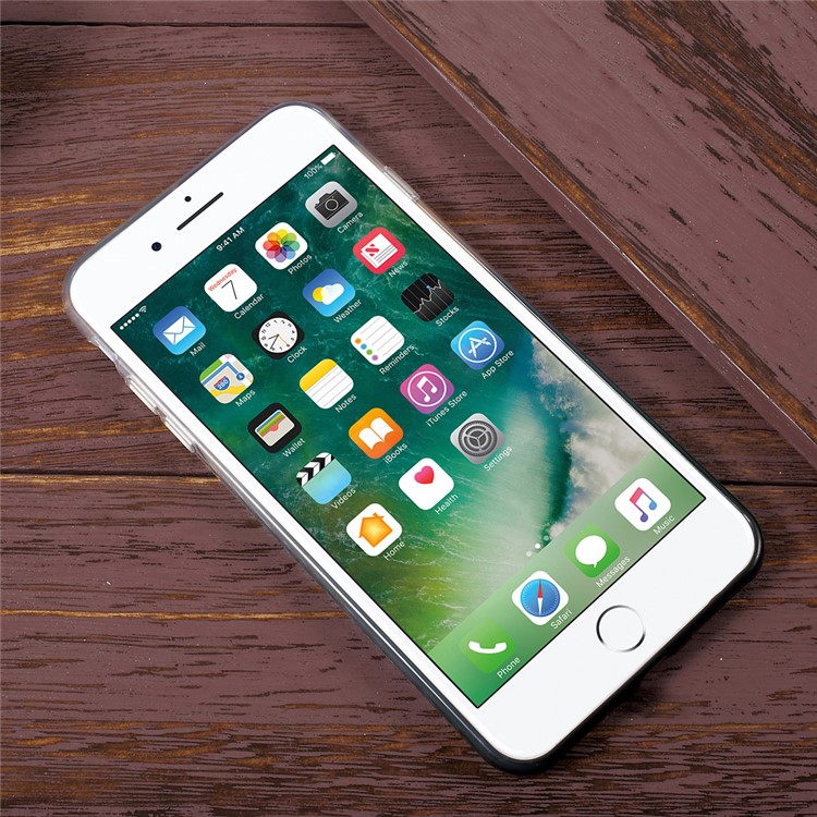 KANJIAN Gradient Color Phone Case for iPhone 7 Plus 5.5 inch (TPU Material) - Grey-3