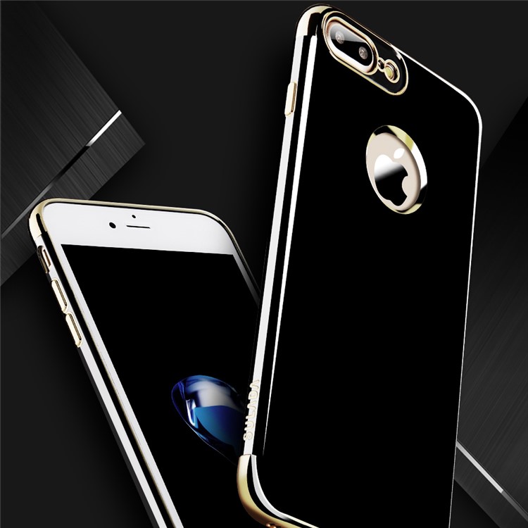 SULADA Glossy Plated TPU Back Case for iPhone 7 Plus - Silver-2