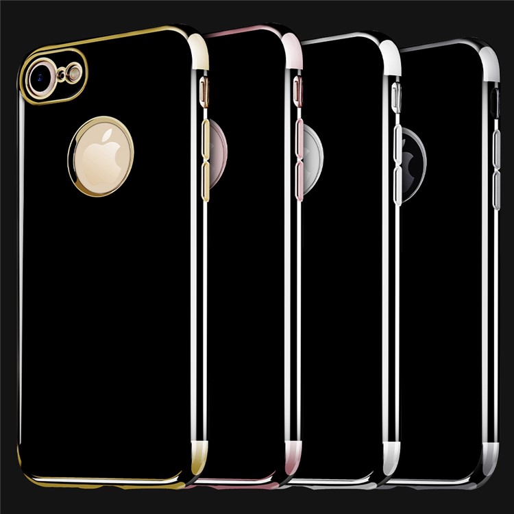 SULADA Glossy Plated TPU Back Case for iPhone 7 Plus - Silver-3