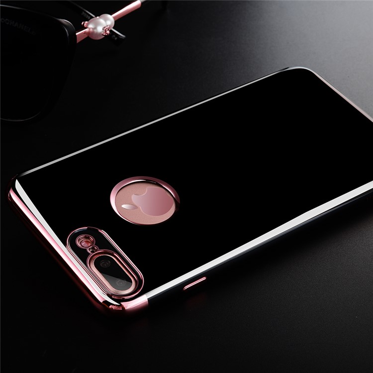 

SULADA for iPhone 8 Plus / 7 Plus 5.5 inch Glossy Plated TPU Cellphone Shell Casing - Rose Gold
