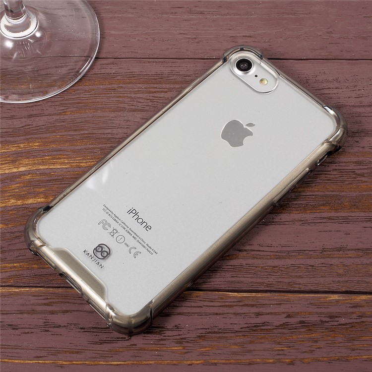 KANJIAN for iPhone 7 4.7 Drop-proof Hybrid Phone Back Case (PC + TPU) - Grey-3