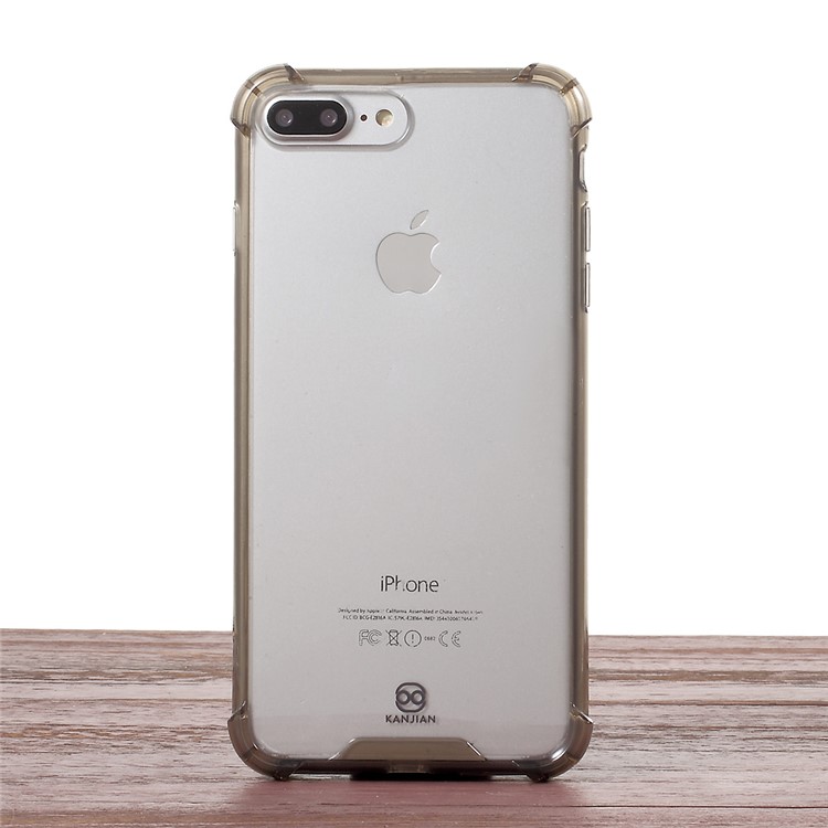 KANJIAN for iPhone 7 Plus 2016 Hybrid Drop-proof Phone Case (PC + TPU) - Grey-1