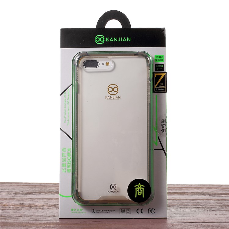 KANJIAN for iPhone 7 Plus 2016 Hybrid Drop-proof Phone Case (PC + TPU) - Grey-9