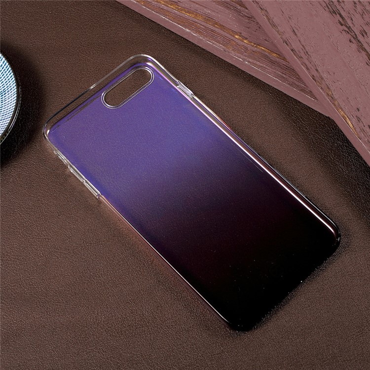 KANJIAN Clear Gradient Color Blue-ray Plastic Mobile Casing for iPhone 7 Plus - Purple-4