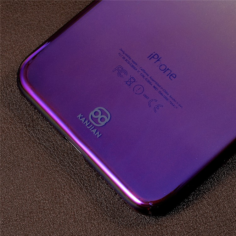 KANJIAN Clear Gradient Color Blue-ray Plastic Mobile Casing for iPhone 7 Plus - Purple-5
