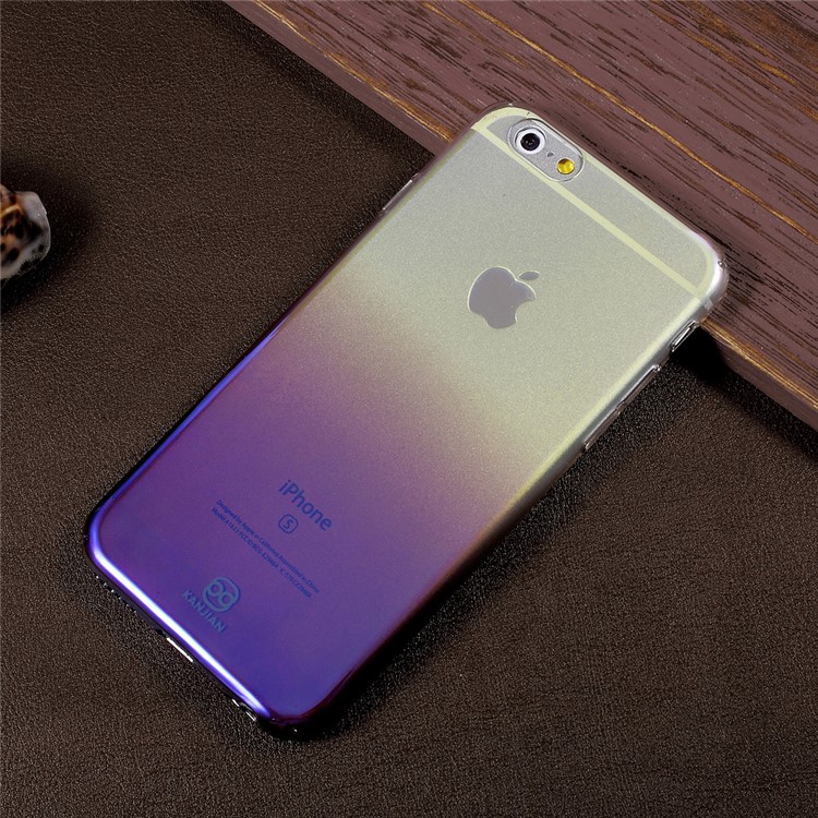 KANJIAN Clear Gradient Color Blue-ray Hard Phone Shell for iPhone 6s/6 4.7 - Purple-1