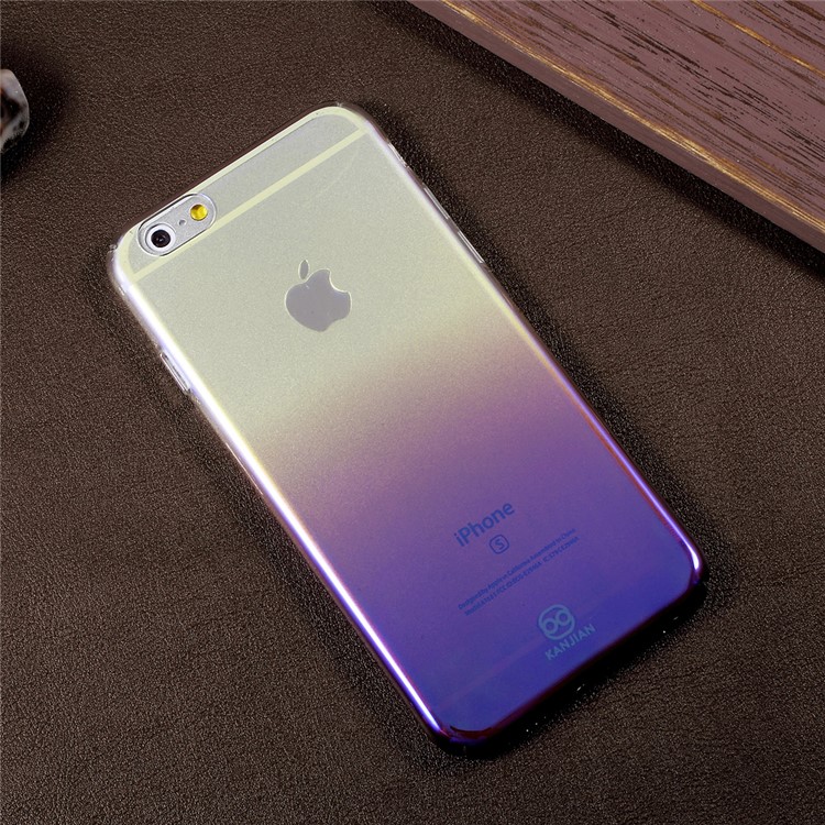 KANJIAN Clear Gradient Color Blue-ray Hard Phone Shell for iPhone 6s/6 4.7 - Purple-3
