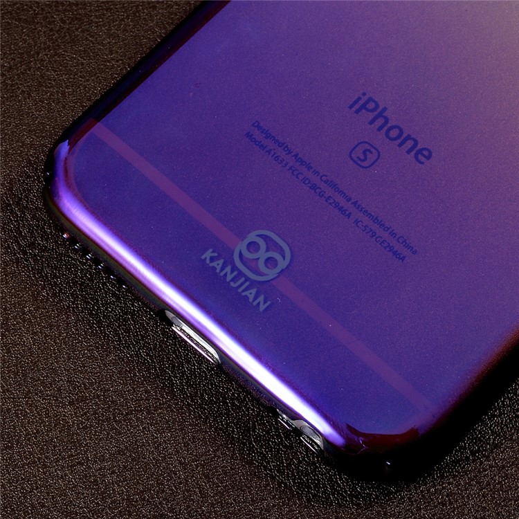 KANJIAN Clear Gradient Color Blue-ray Hard Phone Shell for iPhone 6s/6 4.7 - Purple-4