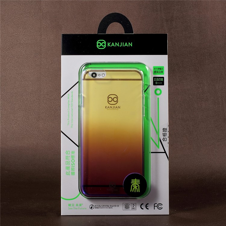 KANJIAN Clear Gradient Color Blue-ray PC Cell Phone Case for iPhone 6s Plus / 6 Plus - Purple-7