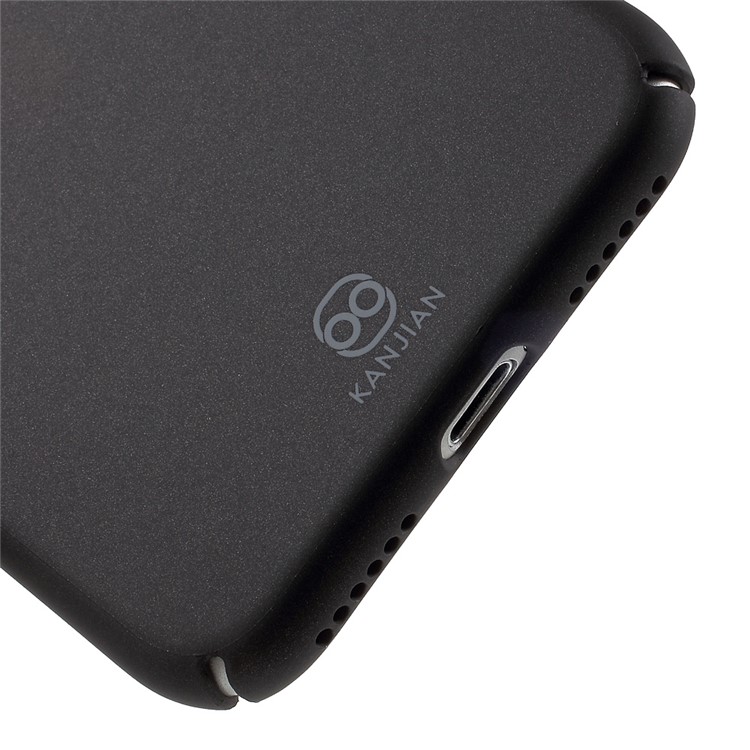 KANJIAN for iPhone 7 4.7 inch Silky Touch Rubberized PC Mobile Phone Case - Black-5