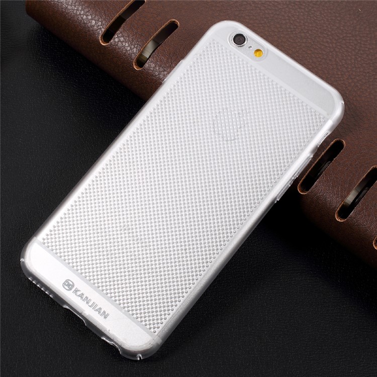 KANJIAN Perforated Holes PC Mobile Phone Cover for iPhone 6s Plus / 6 Plus - Transparent-1