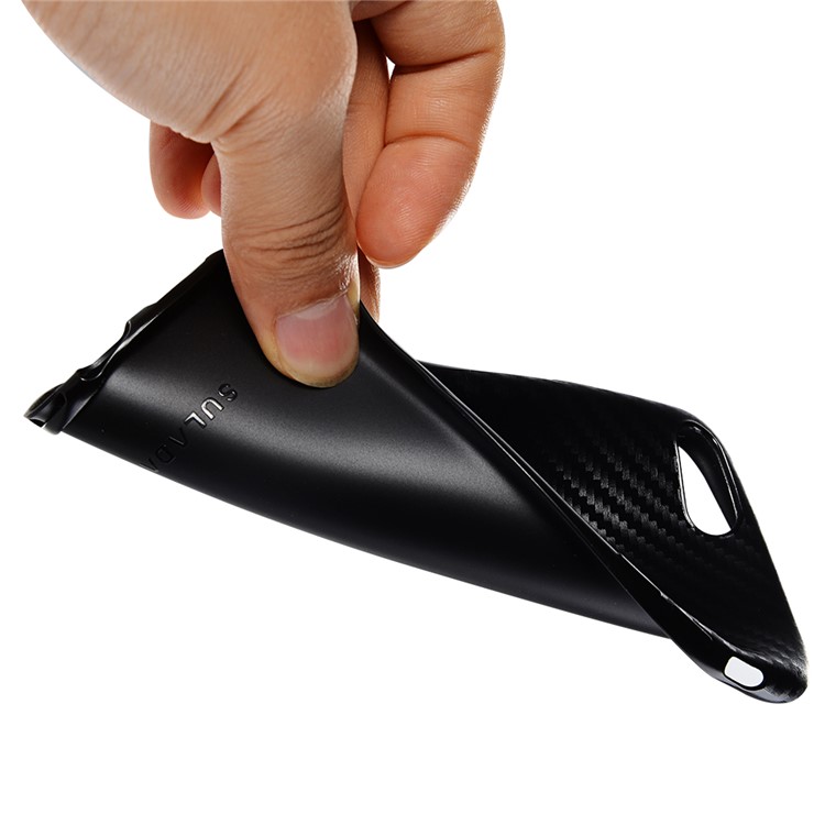 SULADA Carbon Fiber Texture Cell Phone Case (TPU) for iPhone 7 4.7 inch - Black-6