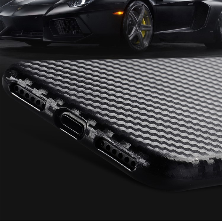 SULADA Carbon Fiber Texture Cell Phone Case (TPU) for iPhone 7 Plus - Black-13
