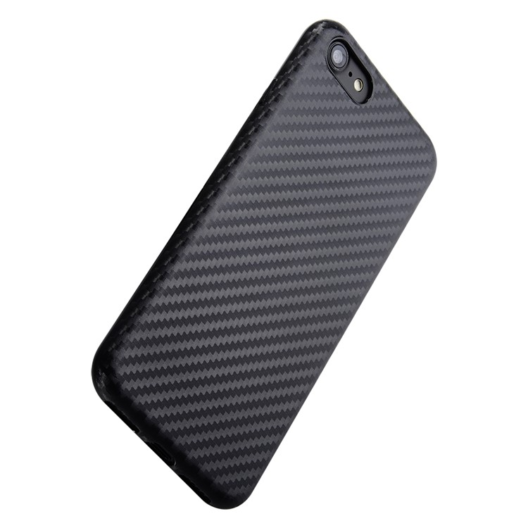 SULADA Carbon Fiber Texture Cell Phone Case (TPU) for iPhone 7 Plus - Black-3