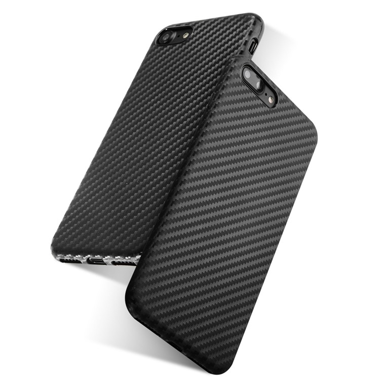 SULADA Carbon Fiber Texture Cell Phone Case (TPU) for iPhone 7 Plus - Black-9