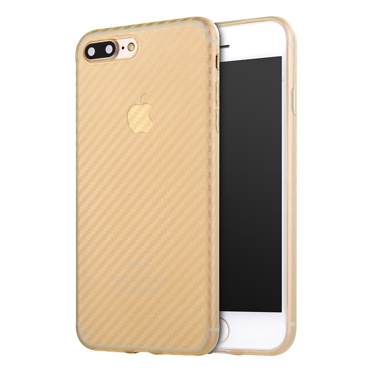 

SULADA Carbon Fiber Texture Cell Phone Shell (TPU) for iPhone 8 Plus / 7 Plus 5.5 inch - Gold