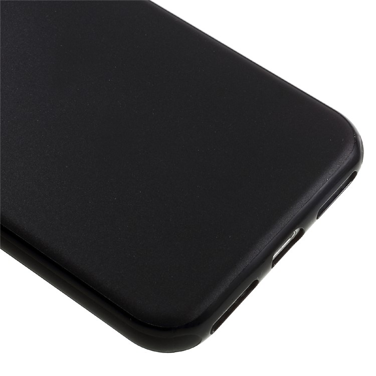 KANJIAN Matte Soft TPU Cellphone Case for iPhone 7 Built-in Magnetic Holder Metal Sheet - Black-4