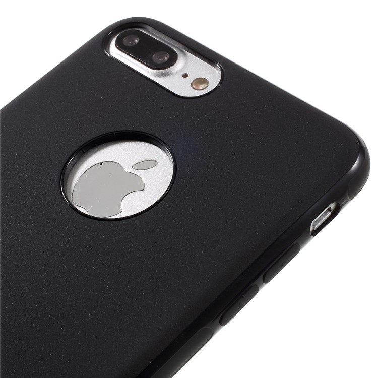 KANJIAN Matte TPU Phone Back Case for iPhone 7 Plus Built-in Magnetic Holder Metal Sheet - Black-3