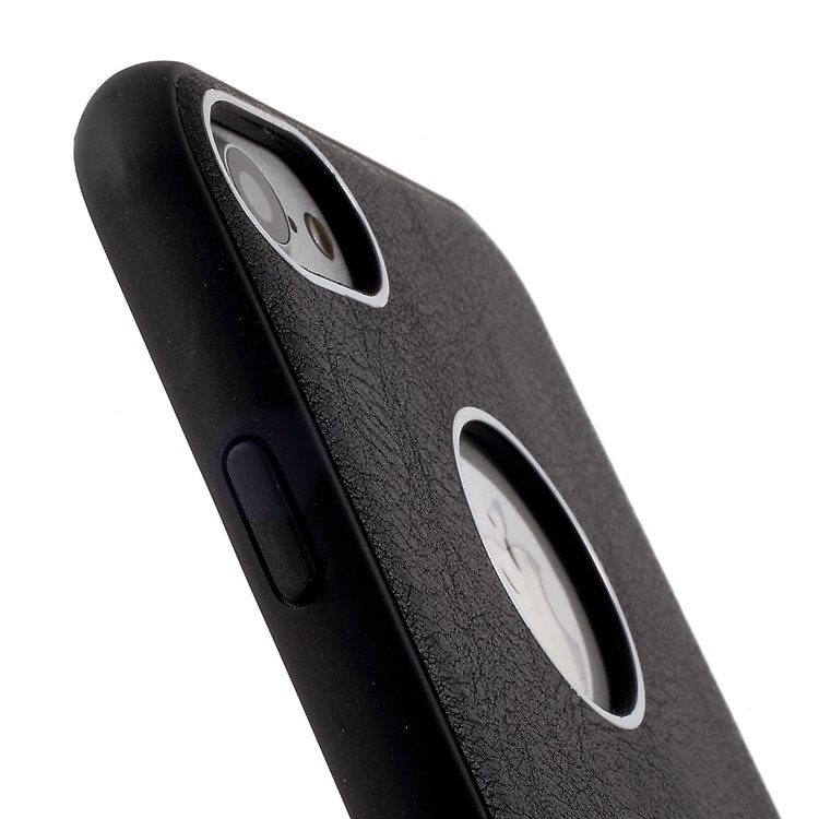 KANJIAN Crazy Horse Leather Coated PC TPU Back Cover for iPhone 7 with Built-in Metal Sheet - Black-7