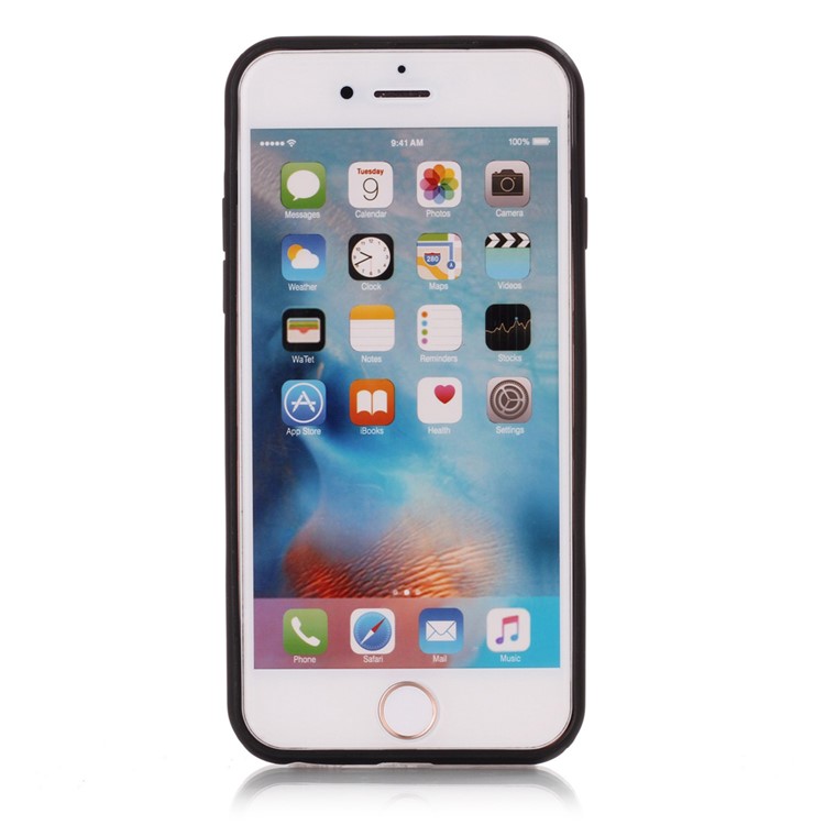 2-in-1 Hybrid Glossy Cellphone Back Case for iPhone 6s 6 (PC + TPU) - Black-2