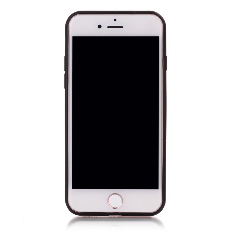 Glossy PC TPU Combo Mobile Cover for iPhone 7 4.7 inch - Black-2
