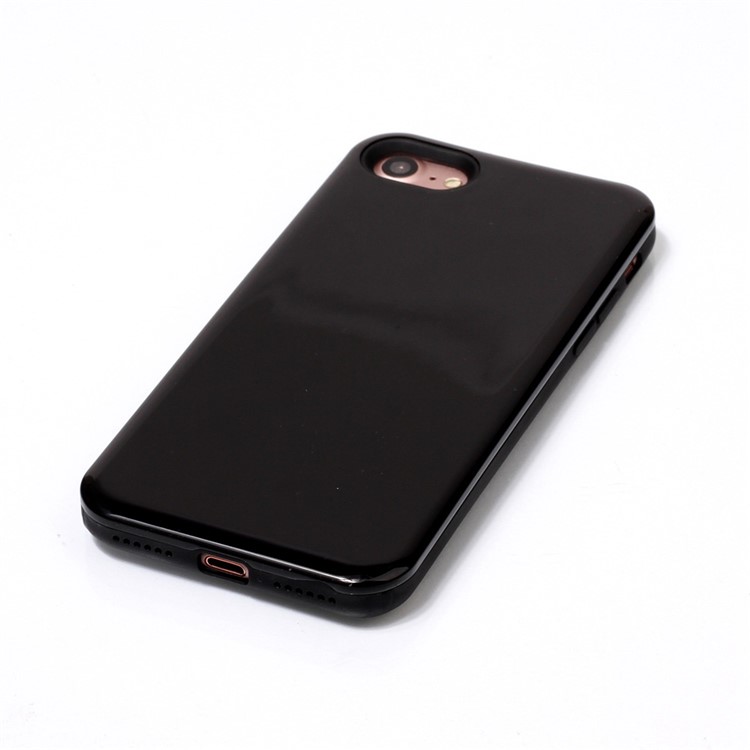 Glossy PC TPU Combo Mobile Cover for iPhone 7 4.7 inch - Black-3