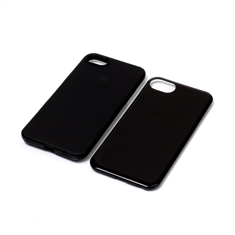 Glossy PC TPU Combo Mobile Cover for iPhone 7 4.7 inch - Black-5