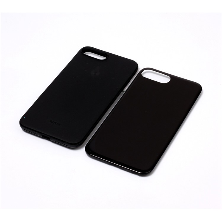 Glossy Hybrid Cell Phone Case (TPU + Plastic) for iPhone 7 Plus - Black-5