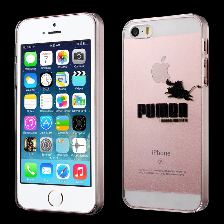 For iPhone SE 5s 5 PUMBA Hakuna Matata Printing Phone Case Matte Clear Hard Cover-1
