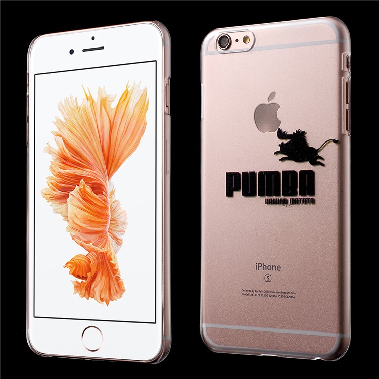 PUMBA Hakuna Matata Printing Clear Matte PC Phone Case for iPhone 6s Plus / 6 Plus 5.5 inch-1