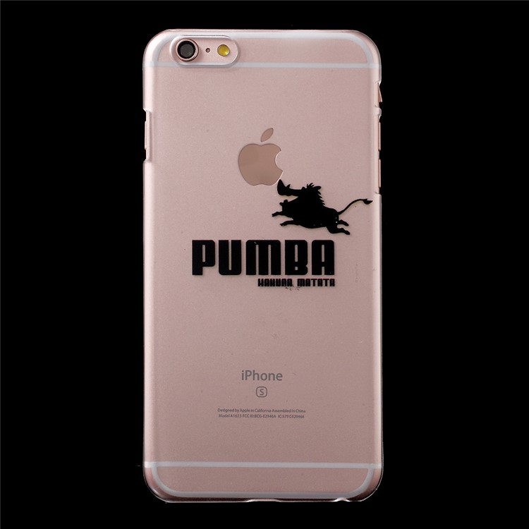 PUMBA Hakuna Matata Printing Clear Matte PC Phone Case for iPhone 6s Plus / 6 Plus 5.5 inch-2