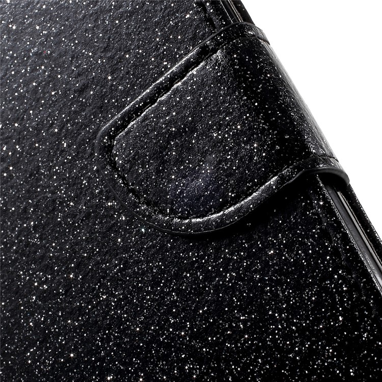 Flashing Powder Wallet Stand Leather Phone Case for iPhone 6s 6 - Black-7