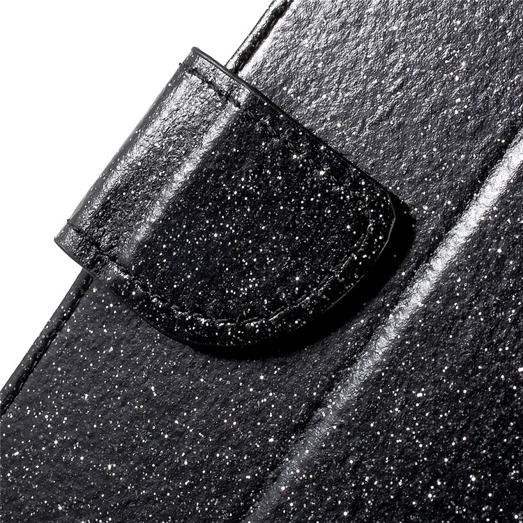Flash Powder Leather Wallet Phone Case for iPhone 6s Plus / 6 Plus with Stand - Black-9